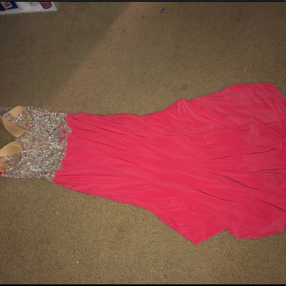 long peachy prom dress - Picture 2 of 2